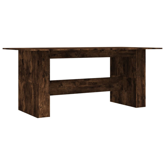 Mesa De Comedor Madera De Ingeniería Roble Ahumado 180x90x76 Cm_0