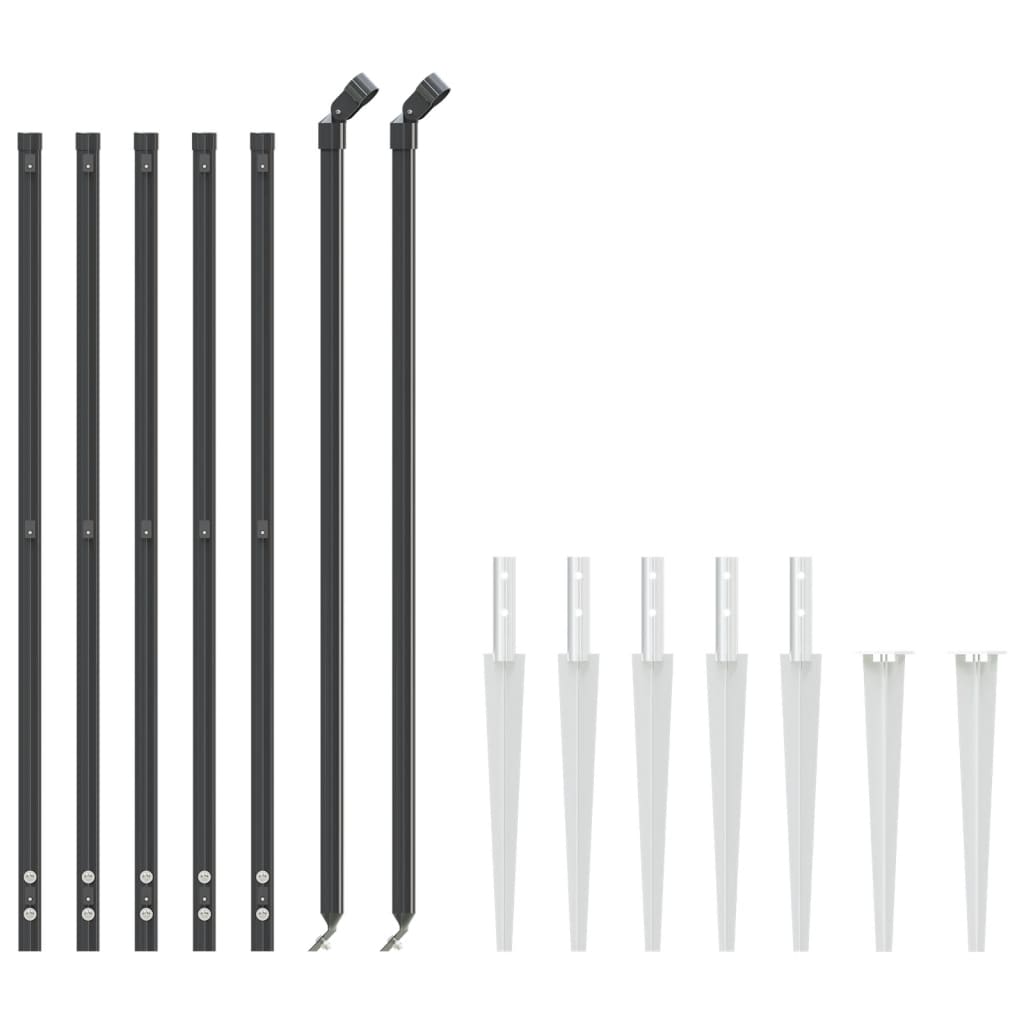 Cerca De Alambre Con Pinchos De Anclaje Gris Antracita 1x10 M / Vetonek_3