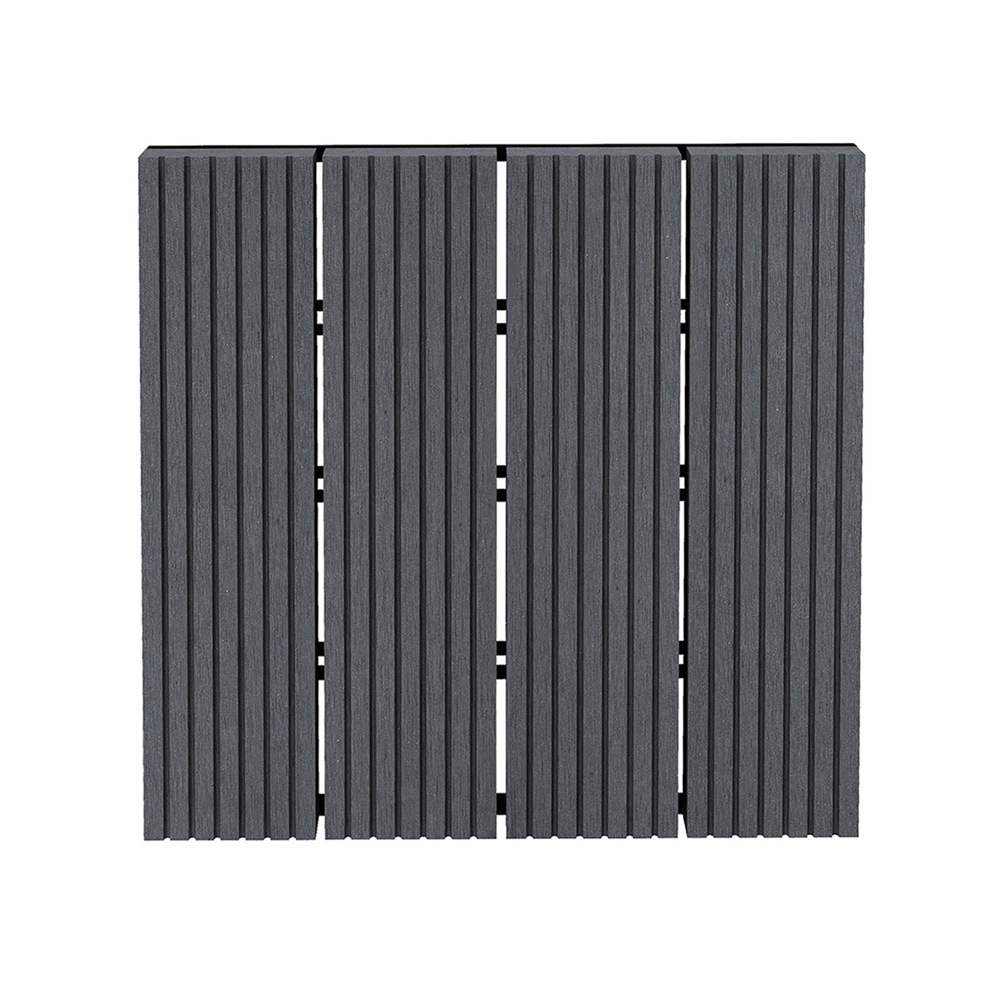 Outsunny Set De 11 Piezas Baldosas De Exterior 30x30 Cm 1 M² Para Jardín Gris_0