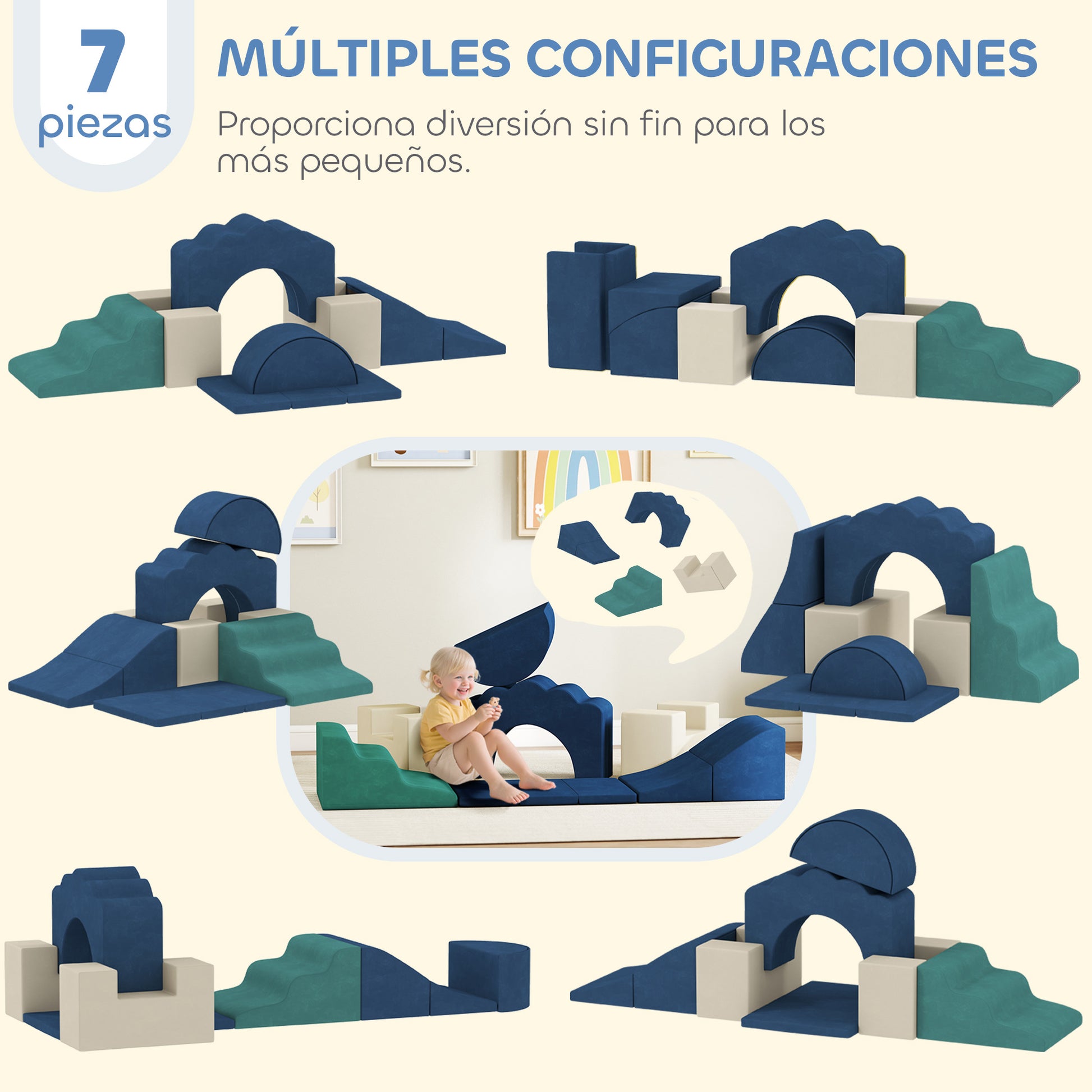 Aiyaplay Juego De 7 Bloques De Espuma Para Niños_3