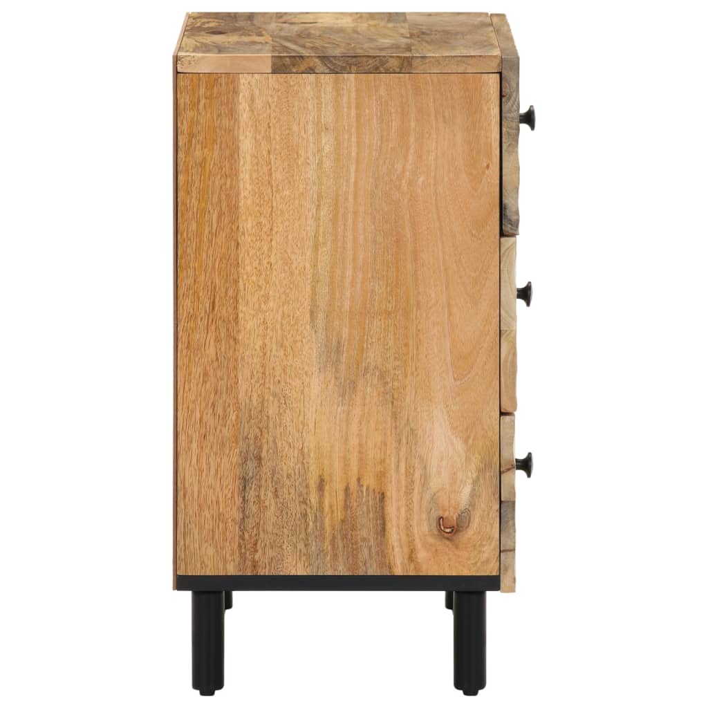 Mesita De Noche Madera Maciza De Mango 50x33x60 Cm_2