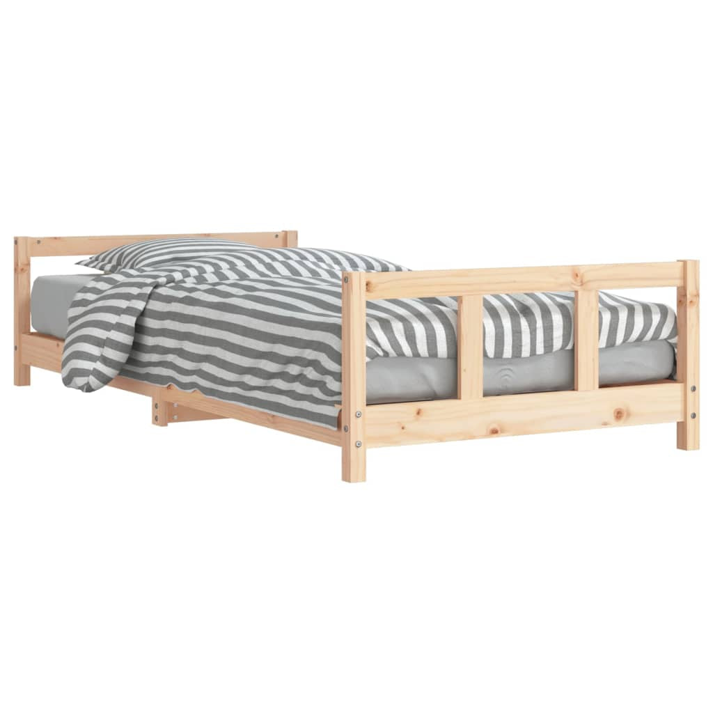Vidaxl Estructura De Cama Infantil Madera Maciza De Pino 90x190 Cm_0