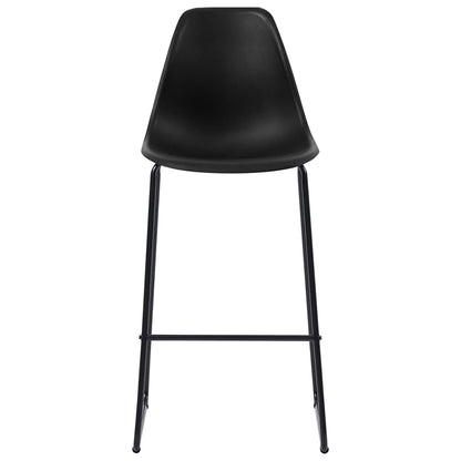 Taburetes De Cocina 6 Unidades Plástico Negro_1