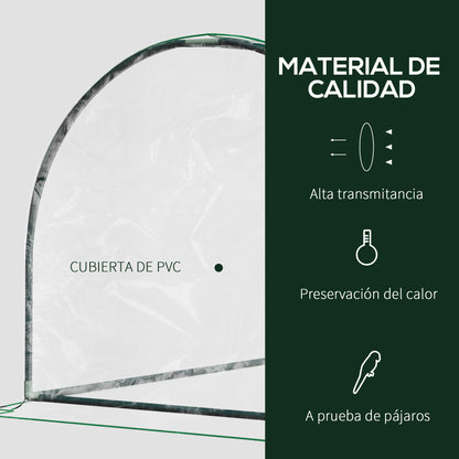 Outsunny Invernadero Caseta 200x100x80 Cm Para Jardín Terraza Cultivo De Plantas_3