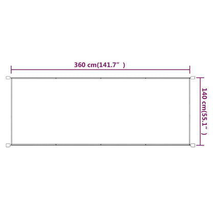 Vidaxl Toldo Vertical Tela Oxford Gris Taupé 140x360 Cm_2