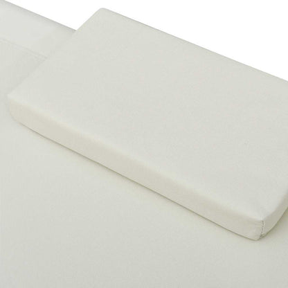 Vidaxl Tumbona De Exterior Con Dosel Y Almohadas Blanco Crema_4