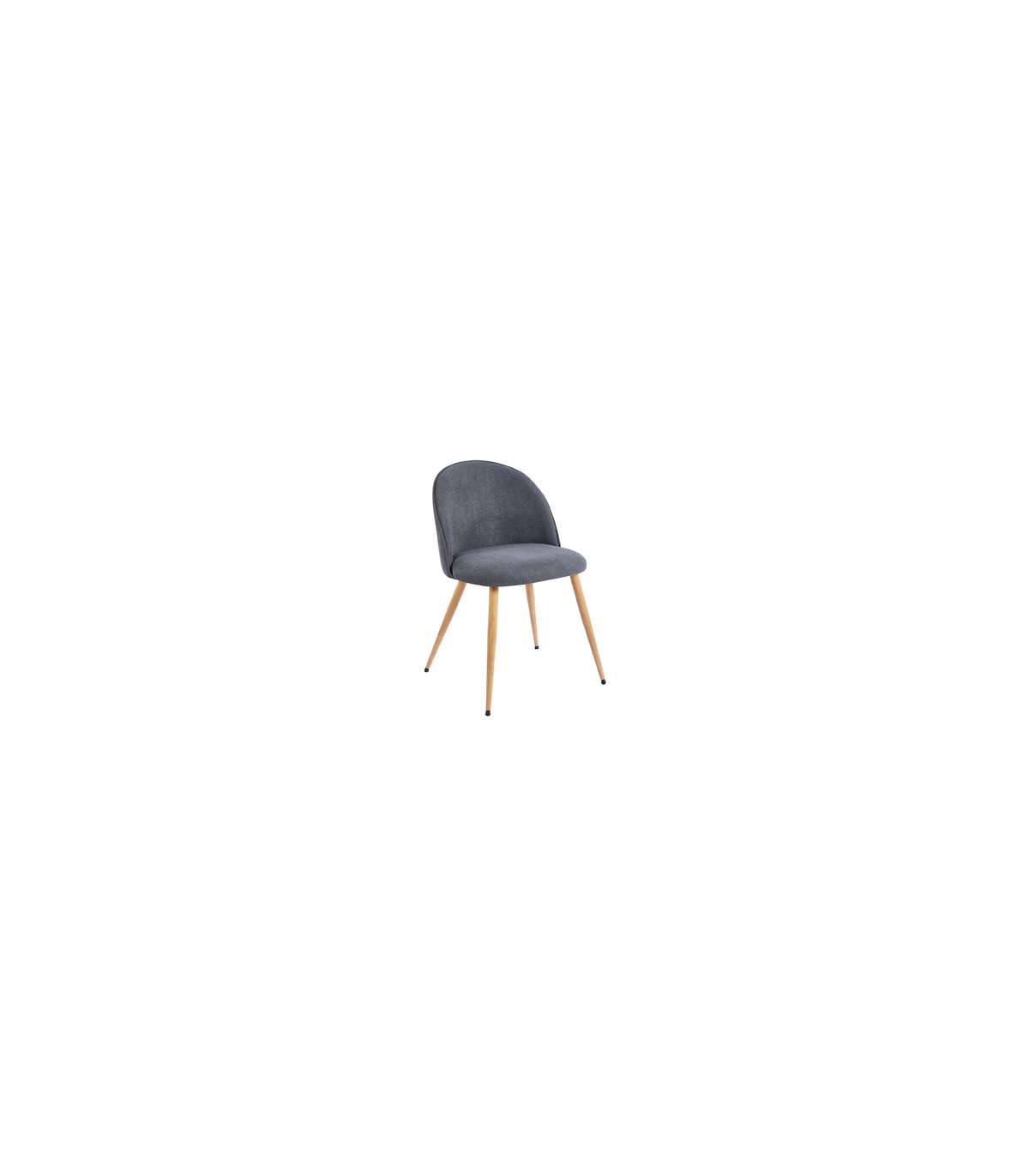 Pack De 4 Sillas Para Cocina O Comedor Evora Tapizado Textil Gris/roble, 78cm(alto) 50cm(ancho) 55cm(largo)_0