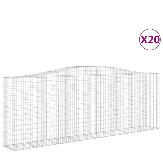 Cestas De Gaviones 20 Uds Forma De Arco Hierro 400x50x140/160cm_0
