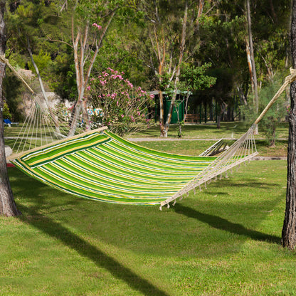 Outsunny Hamaca Colgante Algodón Jardín Camping Playa Pícnic Carga Máx. 180 Kg_1