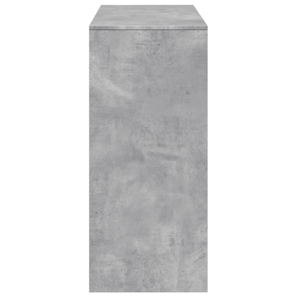 Mesa Bar Con Estante Madera Gris Hormigón 124x46x103,5 Cm_3