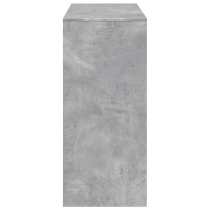 Mesa Bar Con Estante Madera Gris Hormigón 124x46x103,5 Cm_3