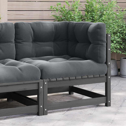 Vidaxl Sofá De Esquina De Jardín Cojines Gris Antracita Madera Pino_1