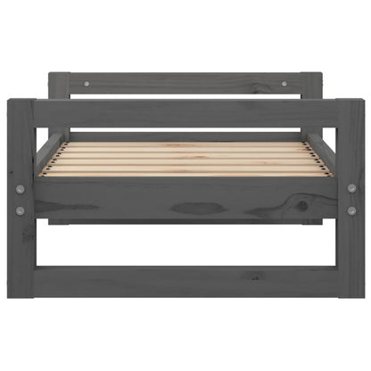 Vidaxl Cama Para Perros Madera Maciza De Pino Gris 65,5x50,5x28 Cm_5