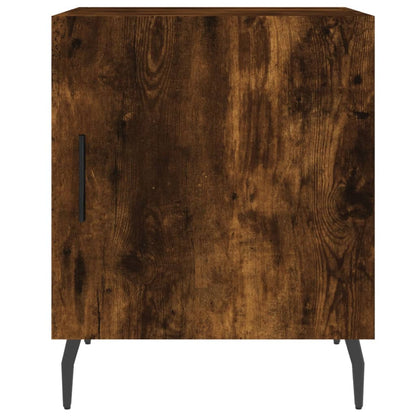 Mesita De Noche Madera De Ingeniería Roble Ahumado 40x40x50 Cm_4