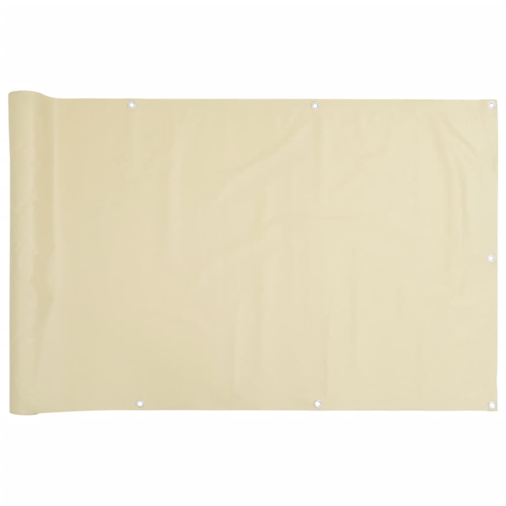 Pantalla De Privacidad De Balcón Pvc Crema 1000x90 Cm / Vetonek_5