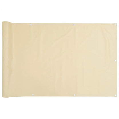 Pantalla De Privacidad De Balcón Pvc Crema 1000x90 Cm / Vetonek_5