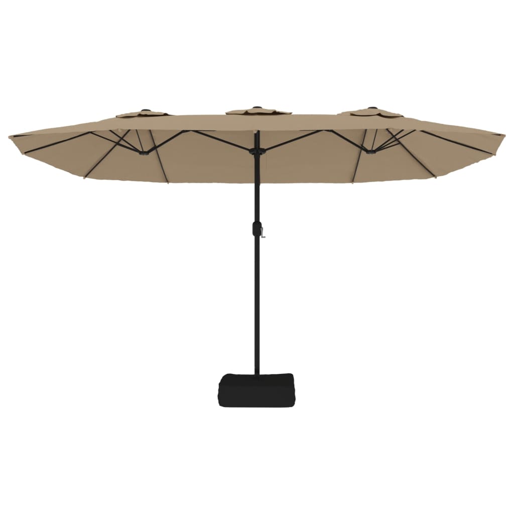 Sombrilla Doble Gris Taupe 449x245 Cm_2
