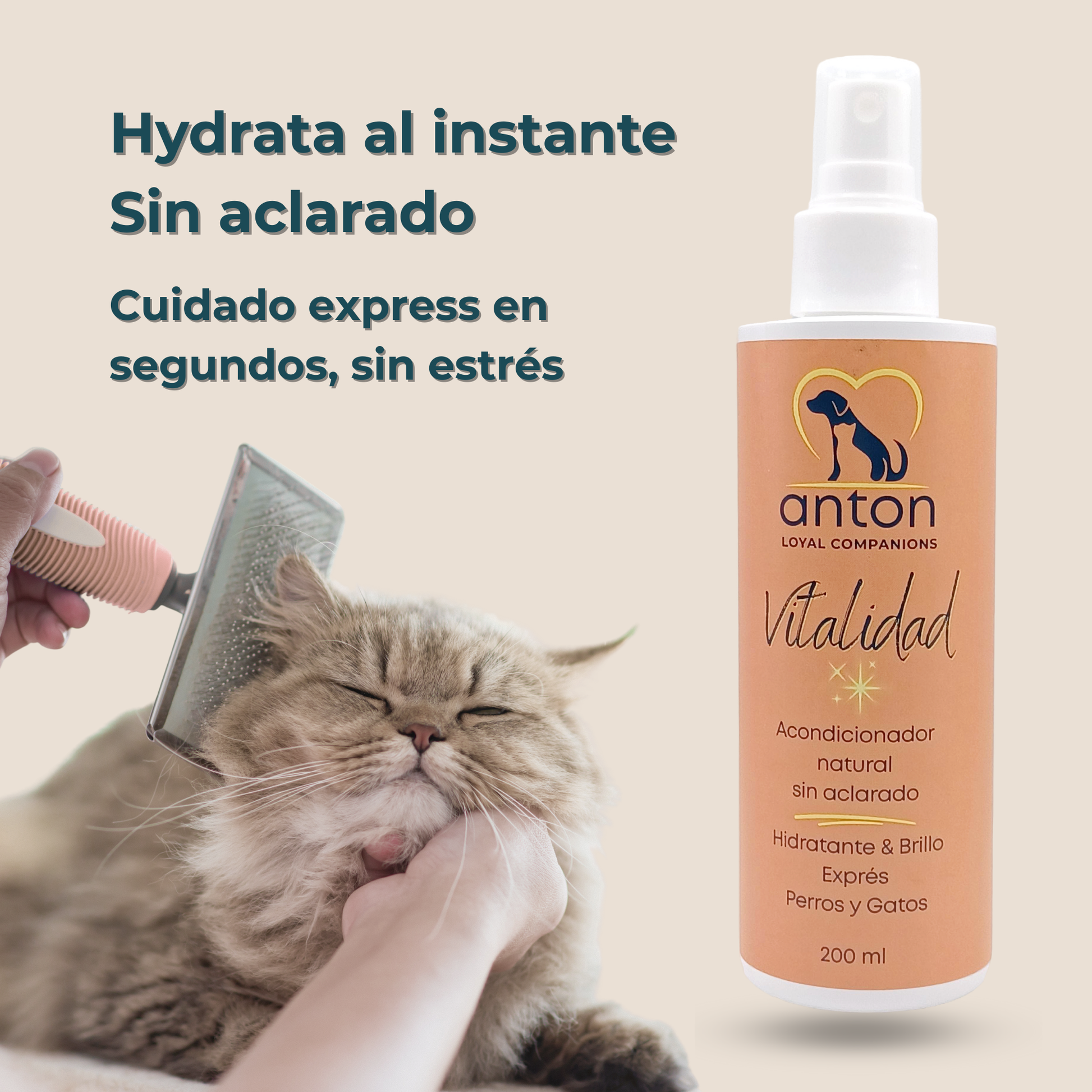 Acondicionador sin aclarado para el cuidado del pelaje de perros y gatos – 200 ml_1