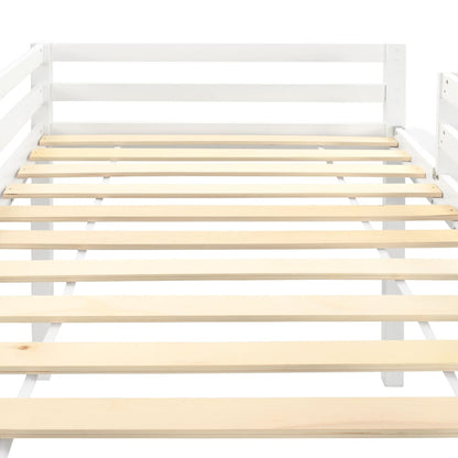 Cama Alta Para Niños Tobogán Y Escalera Madera Pino 97x208 Cm / Vetonek_5