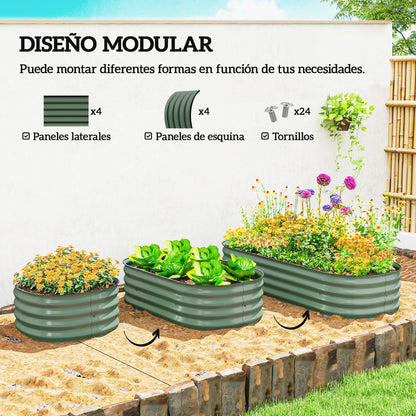 Outsunny Jardinera Exterior Grande De Acero Galvanizado_3