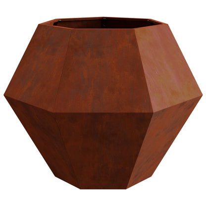 Jardinera 2 Pcs Oxidado 100 X 100 X 80 Cm Acero Autopatinable_5