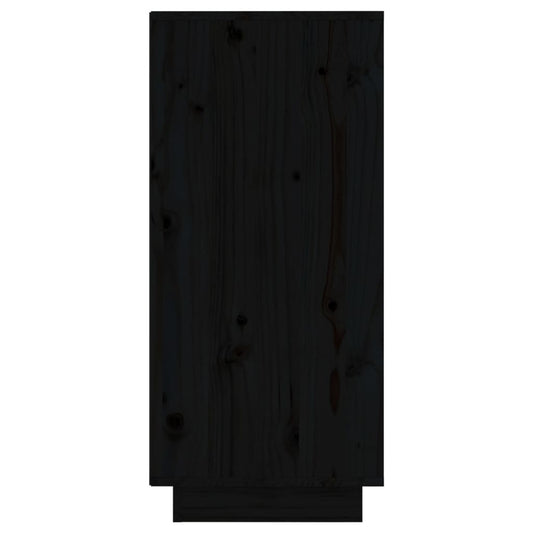 Aparador De Madera Maciza De Pino Negro 31,5x34x75 Cm / Vetonek_0