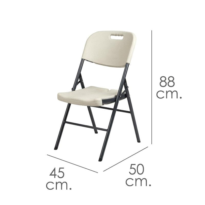 Silla Plegable Multfuncional, Portatil, Resistente,multiusos 45x50x88 (alt.) Cm. Color Blanca_1