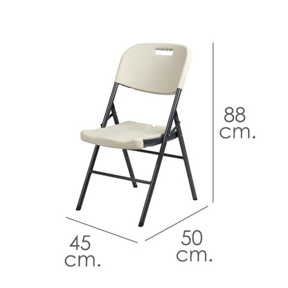Silla Plegable Multfuncional, Portatil, Resistente,multiusos 45x50x88 (alt.) Cm. Color Blanca_1