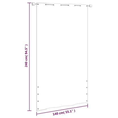 Vidaxl Toldo Pantalla Para Balcón De Tela Oxford Beige 140x240 Cm_2