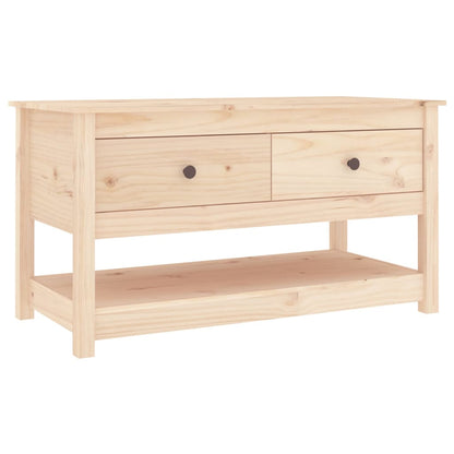 Mesa De Centro De Madera Maciza De Pino 102x49x55 Cm_0