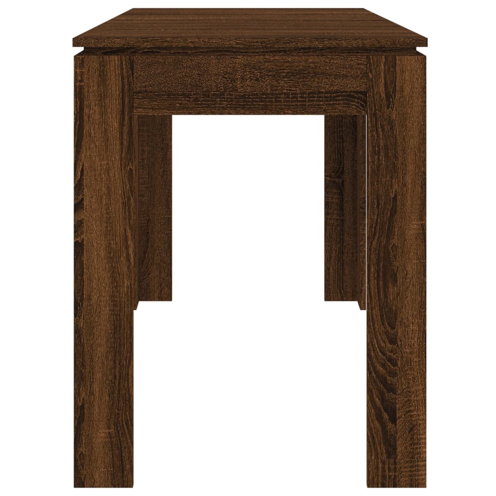 Mesa De Comedor Madera De Ingeniería Marrón Roble 120x60x76 Cm_3