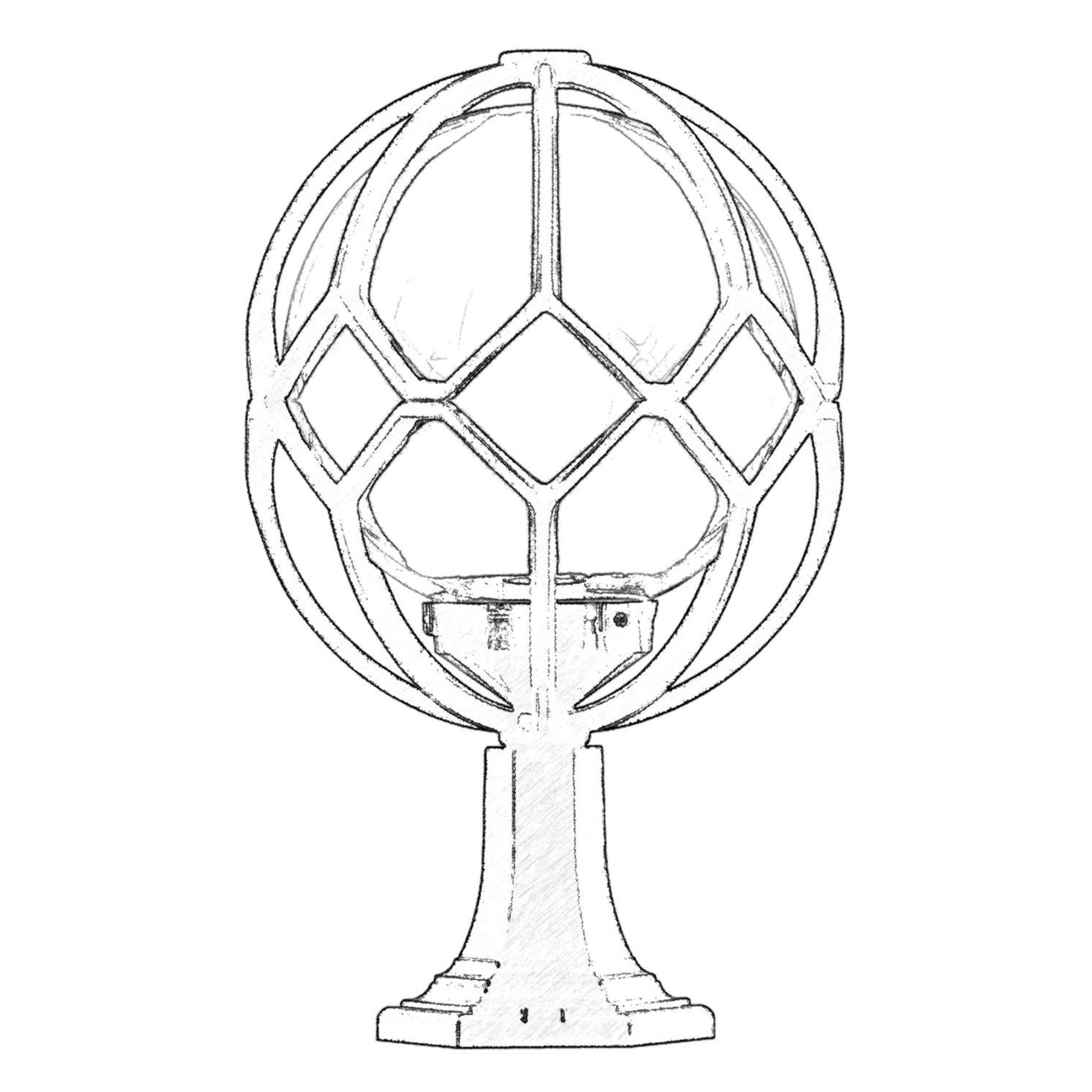 Aplique De Suelo Recto Para Exterior, Abs , Negro, 35x35x55, Casquillo E 27 Max 60 W_1