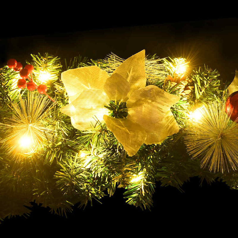 Vidaxl Guirnalda De Navidad Con Luces Led Pvc Verde 2,7 M_5