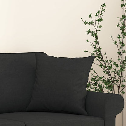 Vidaxl Cojines Decorativos 2 Uds Tela Negro 40x40 Cm_4