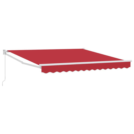 Toldo Retráctil Rojo 300 X 250 Cm 100% Poliéster Y Aluminio_0