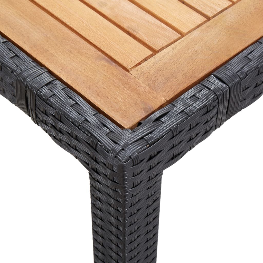 Vidaxl Set Comedor De Jardín 7 Piezas Y Cojines Ratán Sintético Negro_3