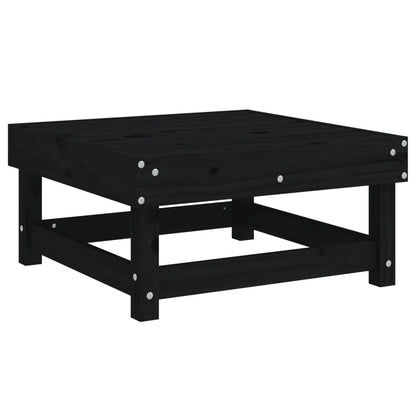 Vidaxl Juego De Muebles De Jardín 7 Piezas Madera Maciza De Pino Negro_4