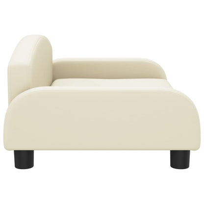 Cama Para Perros De Cuero Sintético Crema 70x45x30 Cm / Vetonek_2