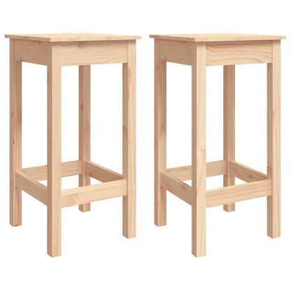 Vidaxl Set De Mesa Y Taburetes Altos 3 Piezas Madera Maciza De Pino_4