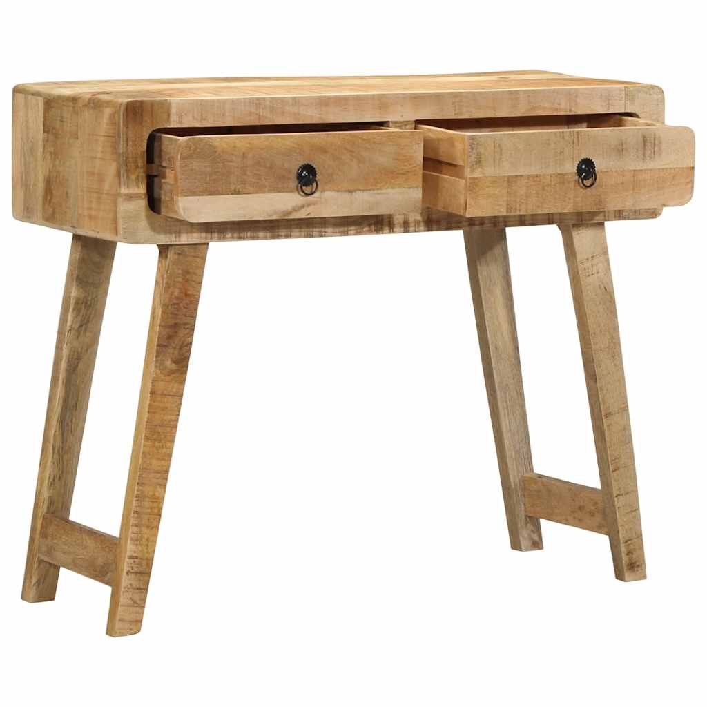 Mesa Consola Madera Maciza De Mango Rugosa 90x32x75 Cm_3