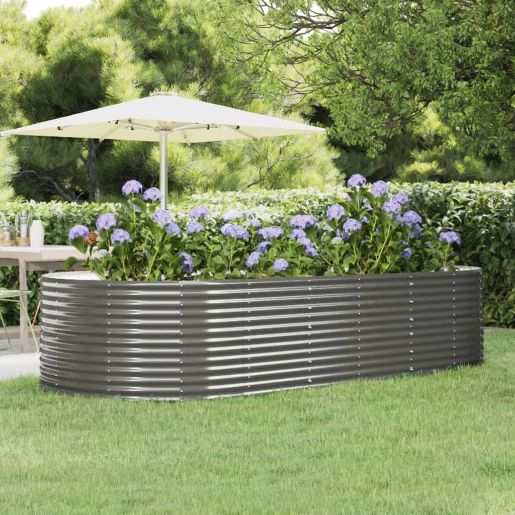 Jardinera Arriate Acero Galvanizado Gris 291x140x68 Cm_1