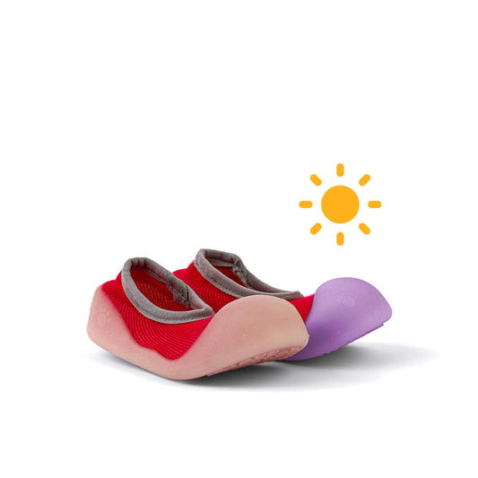 Zapatos De Bebé Que Cambian De Color Con La Luz Del Sol Flat Red Bigtoes Chameleon M (20)_0