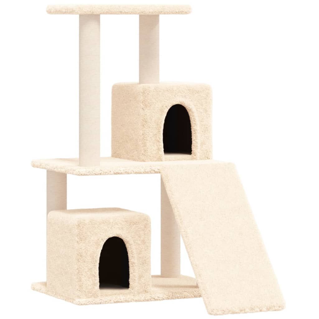 Vidaxl Rascador Para Gatos Con Postes De Sisal Color Crema 82 Cm_0