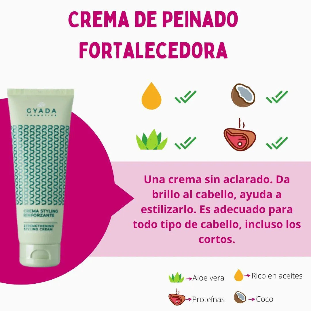Crema De Peinado Fortalecedora Gyada Cabello Espirulina 125ml_1