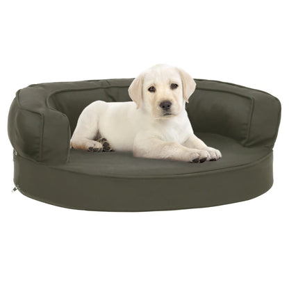 Vidaxl Colchón Para Cama De Perro Ergonómico Aspecto Lino Gris 60x42cm_1