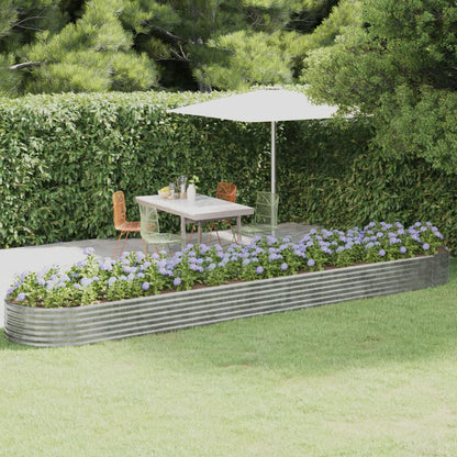 Jardinera Arriate Acero Galvanizado Plata 507x100x36 Cm_1