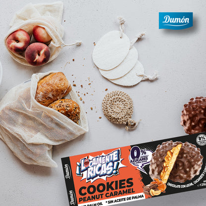 Galletas De Chocolate Con Leche, Cacahuete Y Caramelo, 128g - Dumón, Sin Azúcares Añadidos- Pack De 14 Unidades_5
