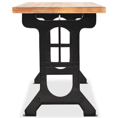 Mesa De Comedor Superficie Madera Maciza De Abeto 122x65x82 Cm_2