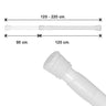Barra Para  Cortina Ducha Extensible Aluminio Blanco125 A 220 Cm.