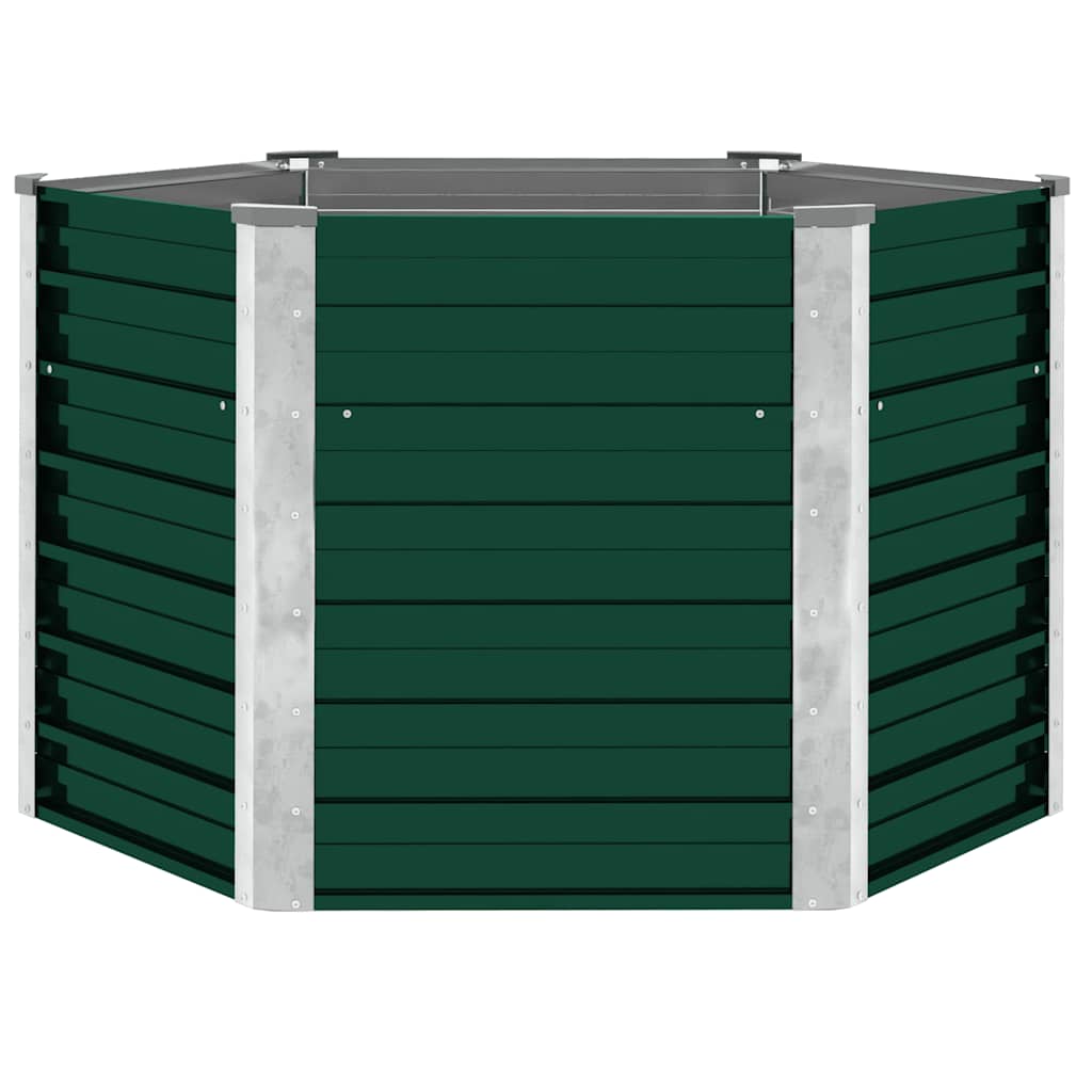Arriate De Jardín De Acero Galvanizado Verde 129x129x77 Cm_0